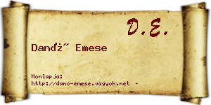 Danó Emese névjegykártya