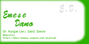 emese dano business card