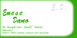 emese dano business card